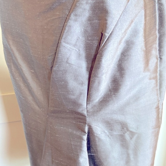 NWT Armani Collezioni NWT Grey Silk Skirt Size 6 - Picture 5 of 7